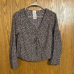 SADIE & SAGE Floral V-Neck Women's Top